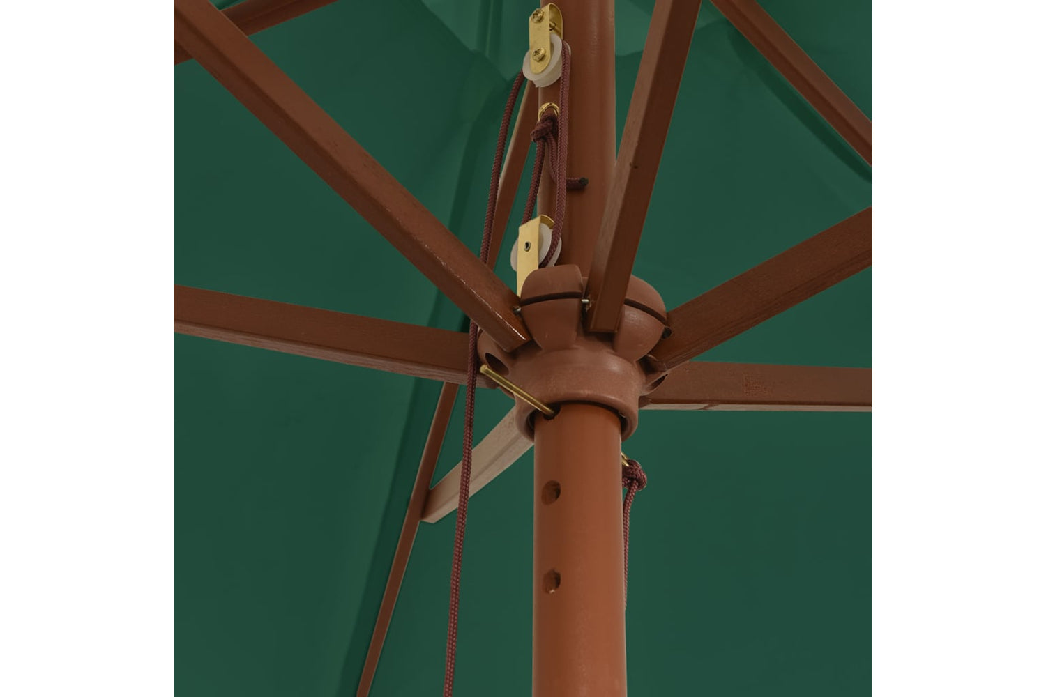 vidaXL 363168 Garden Parasol With Wooden Pole Green 299x240cm-5