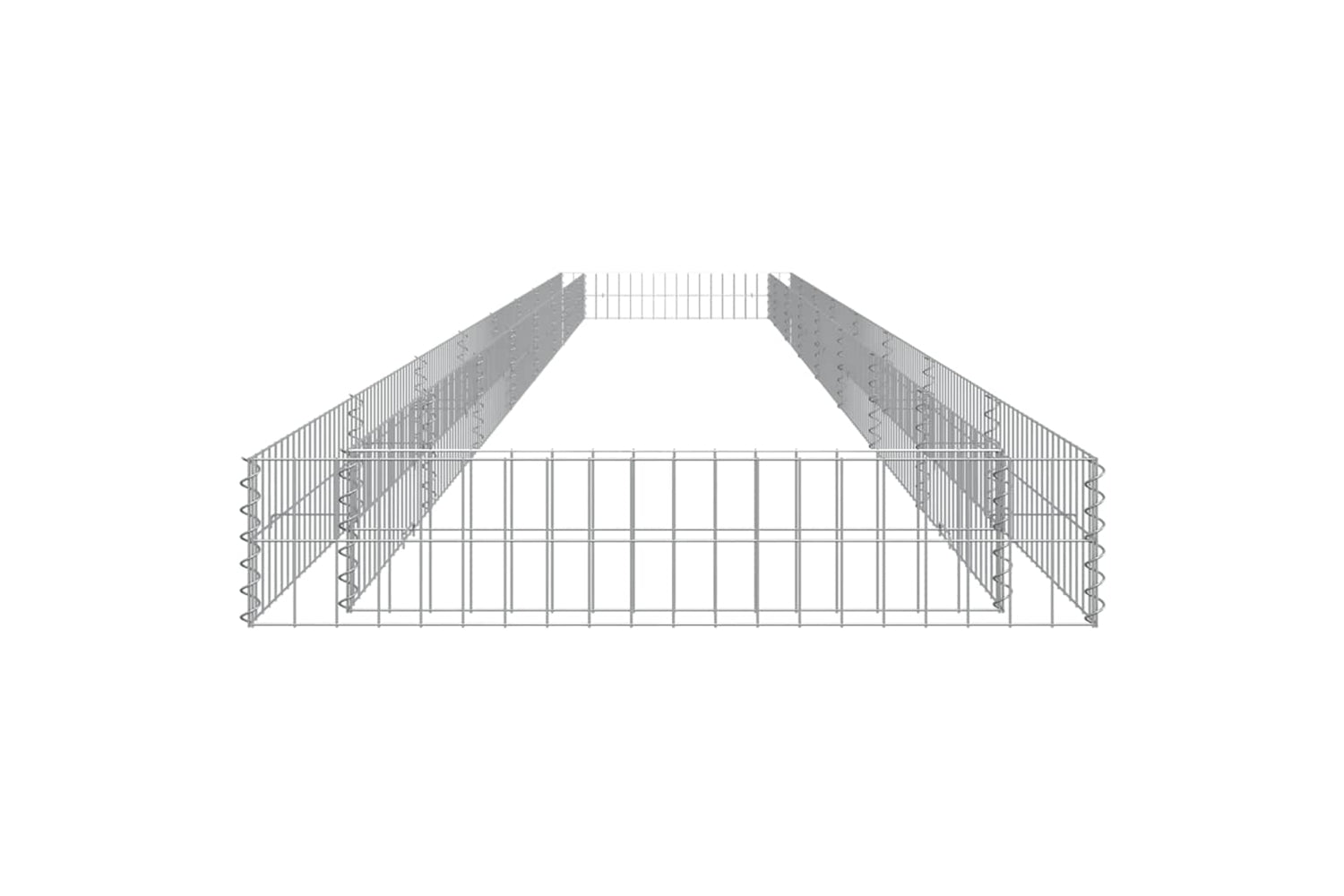 vidaXL 151317 Gabion Raised Bed Galvanised Steel 800x100x20cm-6