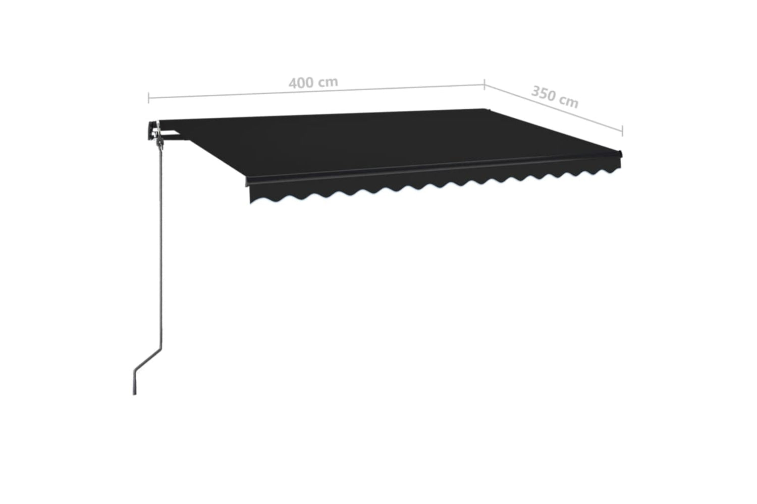 vidaXL 3069184 Manual Retractable Awning With Led 400x350cm Anthracite-6