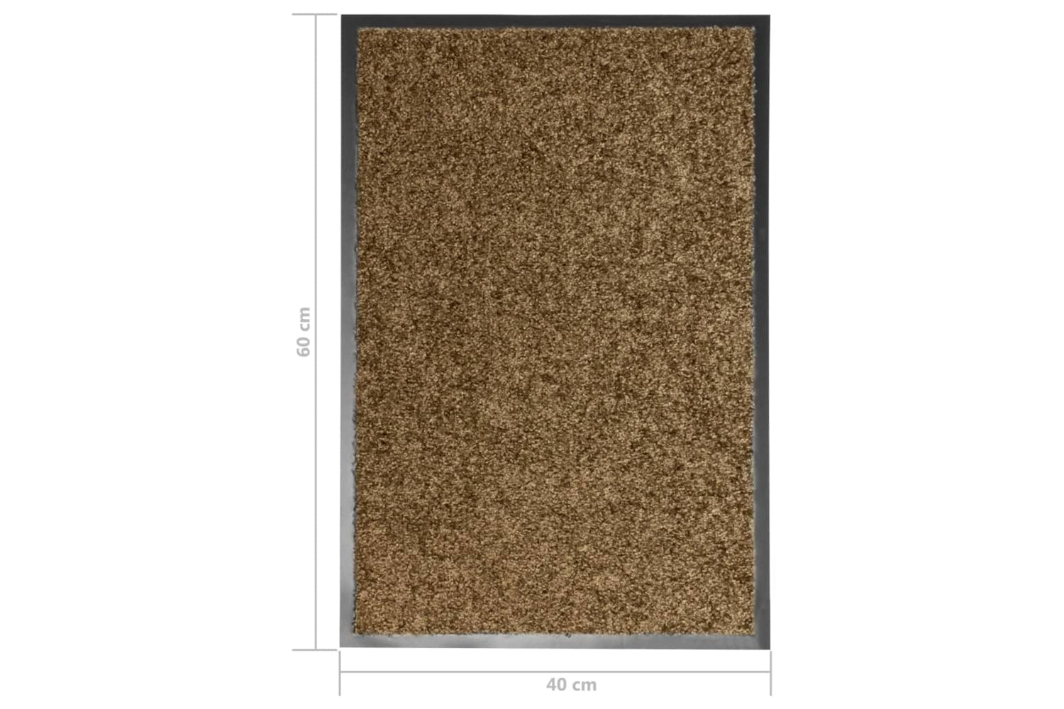 vidaXL 323433 Doormat Washable Brown 40x60cm-6