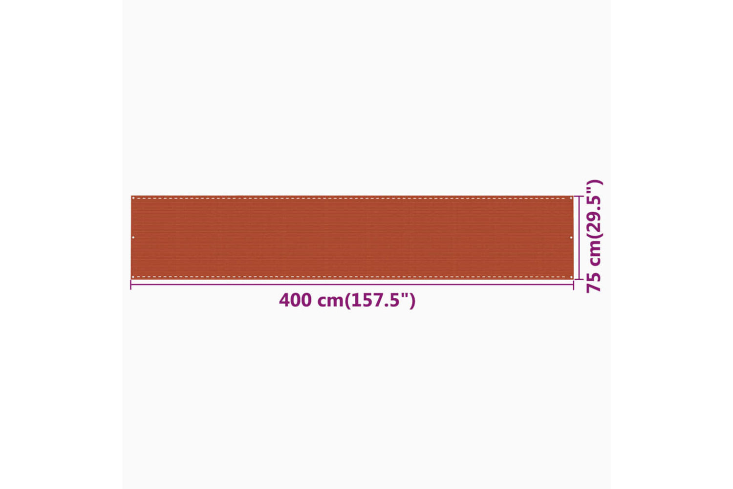 vidaXL 311017 Balcony Screen Orange 75x400cm Hdpe-5
