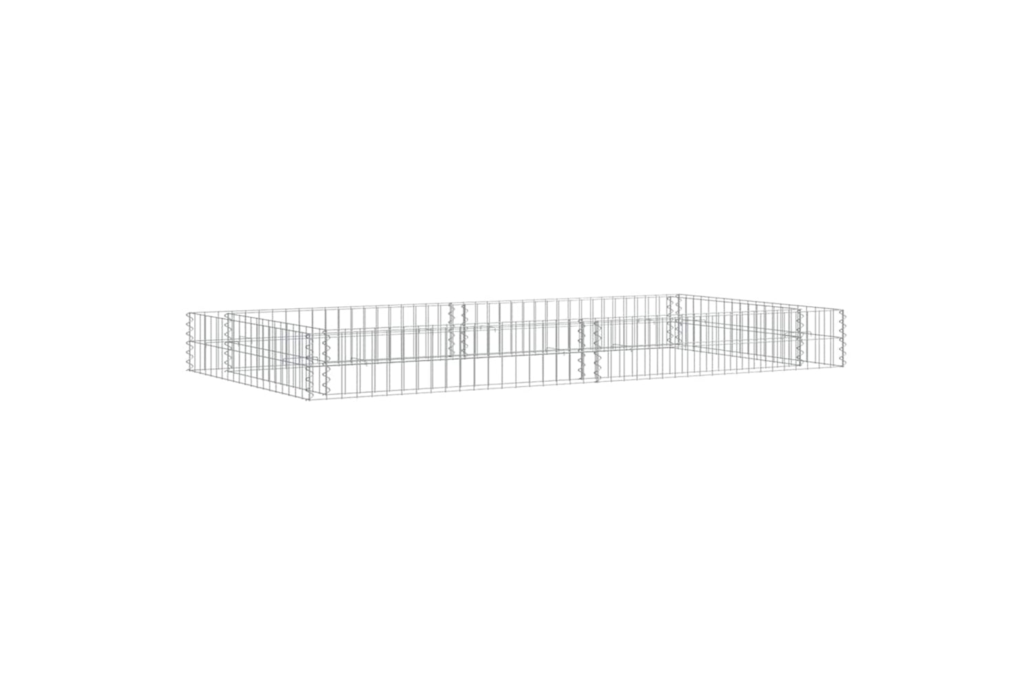vidaXL 151312 Gabion Raised Bed Galvanised Steel 200x100x20cm-7