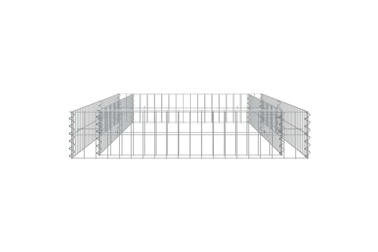 vidaXL 151312 Gabion Raised Bed Galvanised Steel 200x100x20cm-6