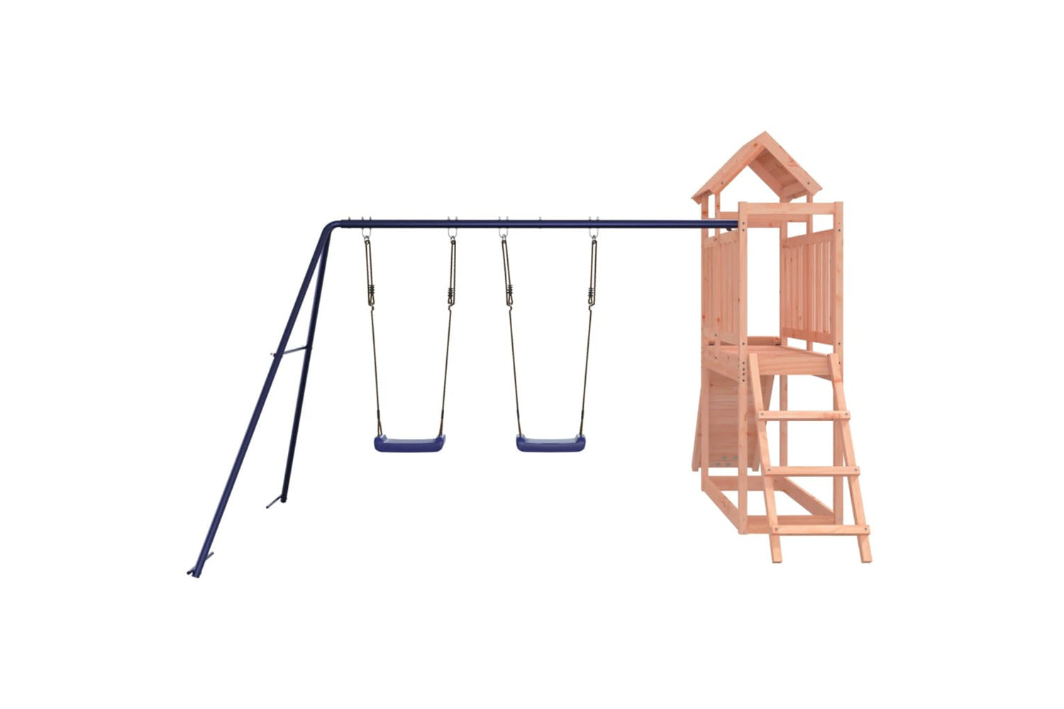 Vidaxl 3155874 Playhouse With Swings Climbing Wall Solid Wood Douglas-7