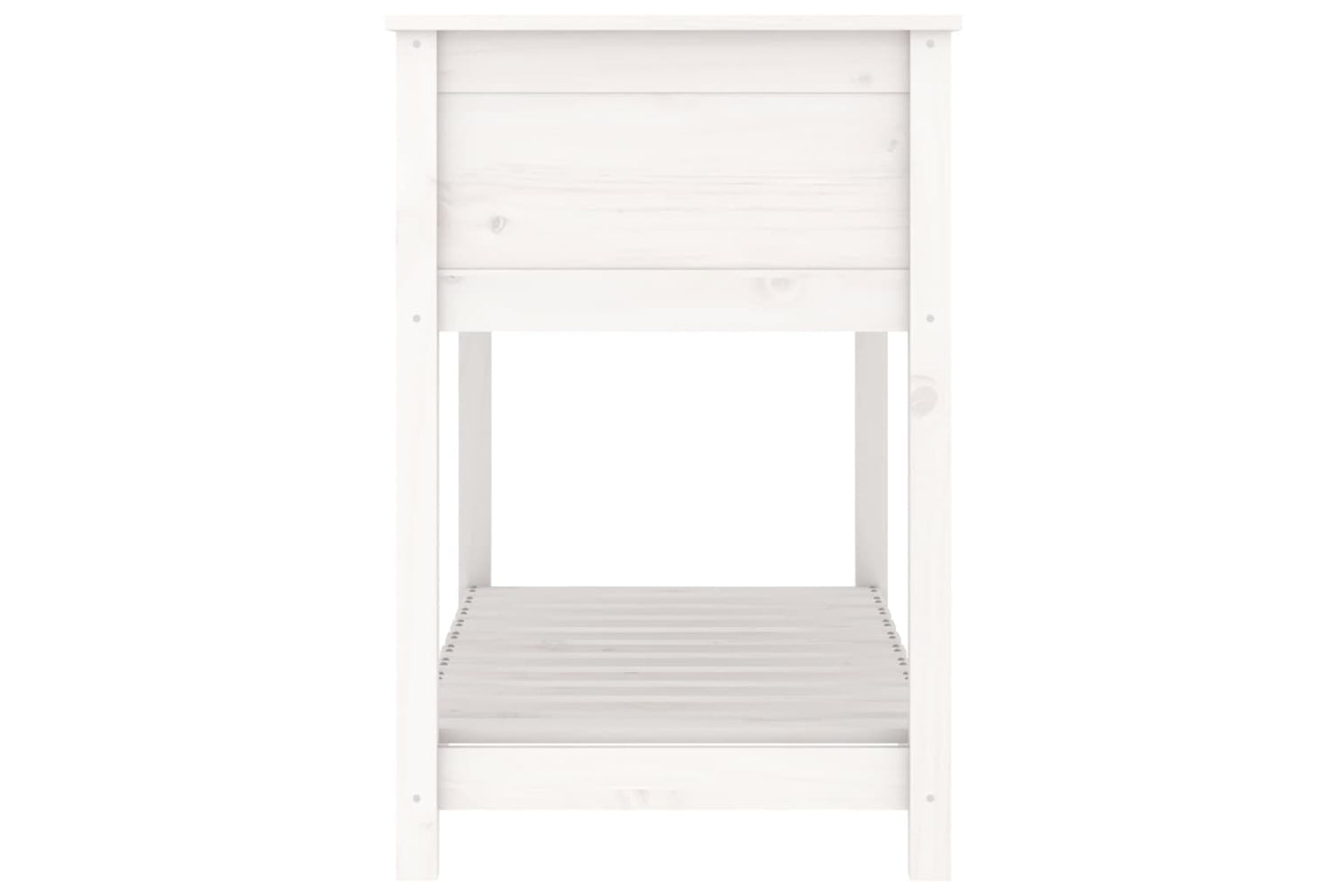 vidaXL 823788 Planter With Shelf White 111.5x54x81cm Solid Wood Pine-5