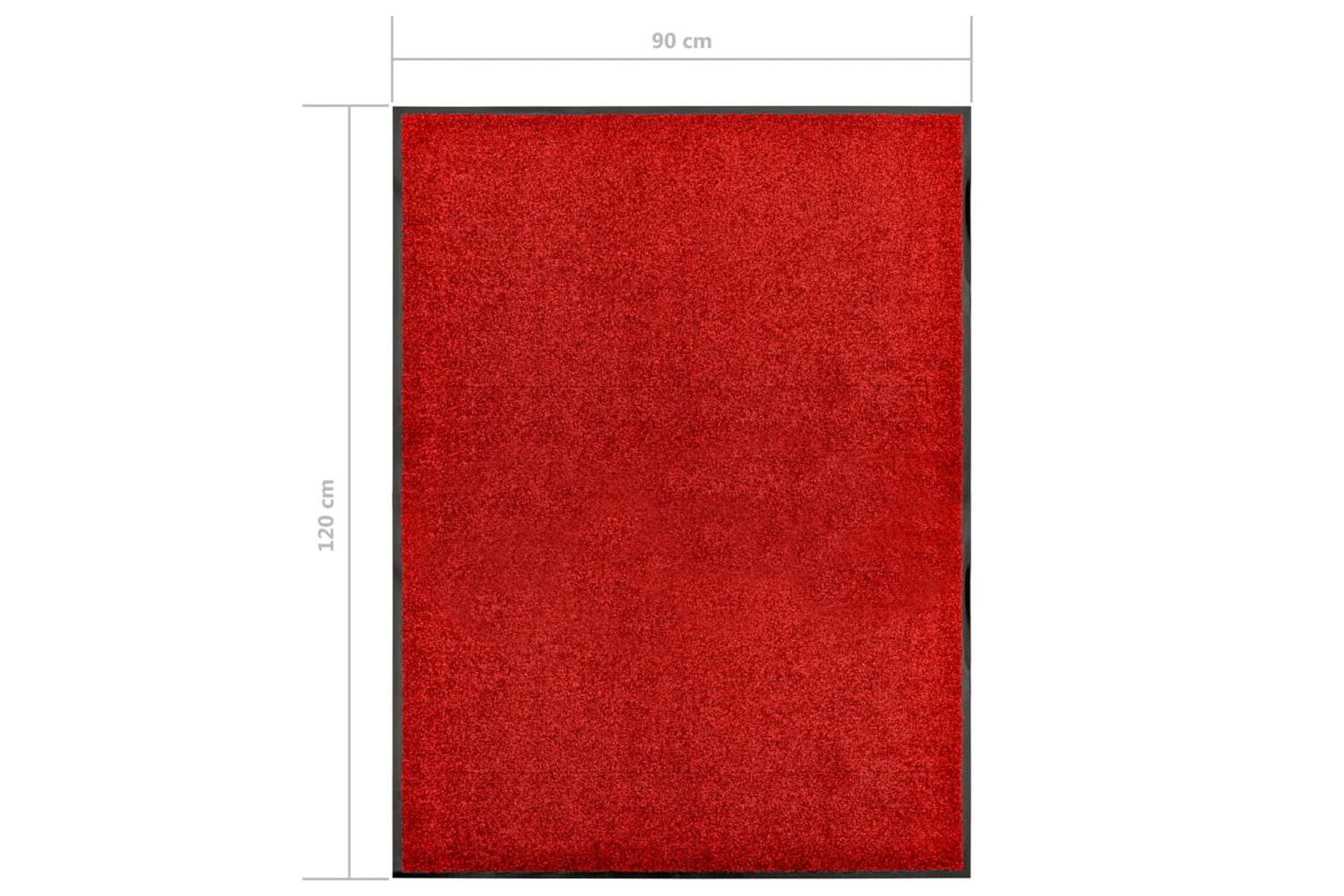 vidaXL 323424 Doormat Washable Red 90x120cm-6
