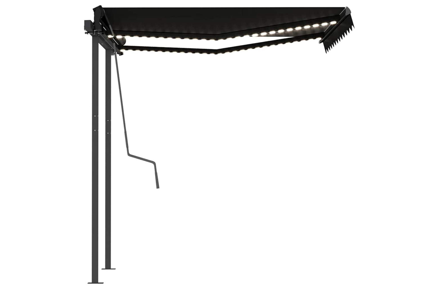 Vidaxl Manual Retractable Awning With Led 3.5x2.5 M Anthracite-5