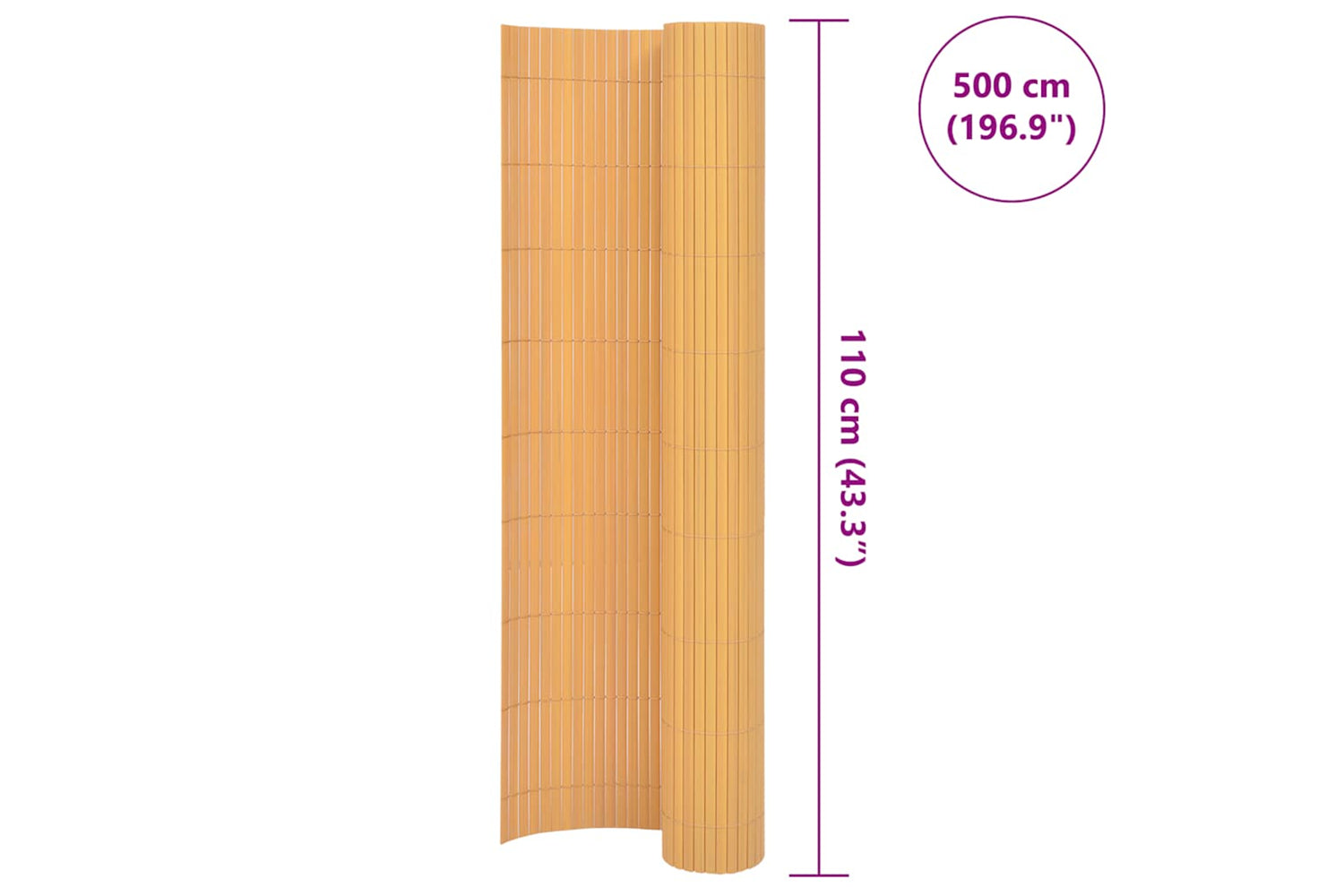 Vidaxl 317163 Double-sided Garden Fence 110x500 Cm Yellow-6