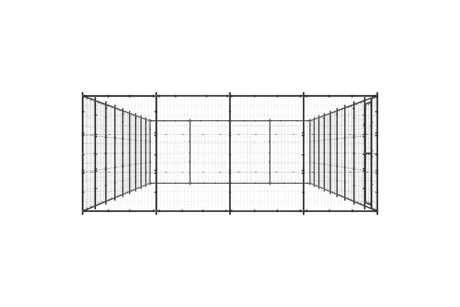 Vidaxl 3082316 Outdoor Dog Kennel Steel 43.56 M2-4