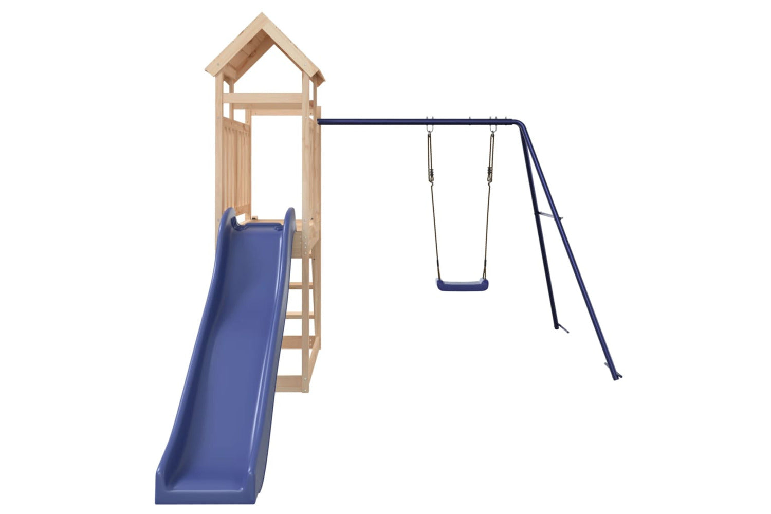 Vidaxl 3155876 Playhouse With Slide Swing Solid Wood Pine-4