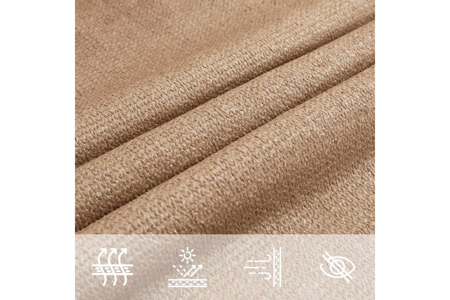 vidaXL 311433 Sunshade Sail 160 G/mÂ² Taupe 3/4x2 M Hdpe-6