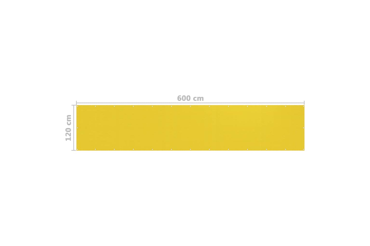 vidaXL 311003 Balcony Screen Yellow 120x600cm Hdpe-5