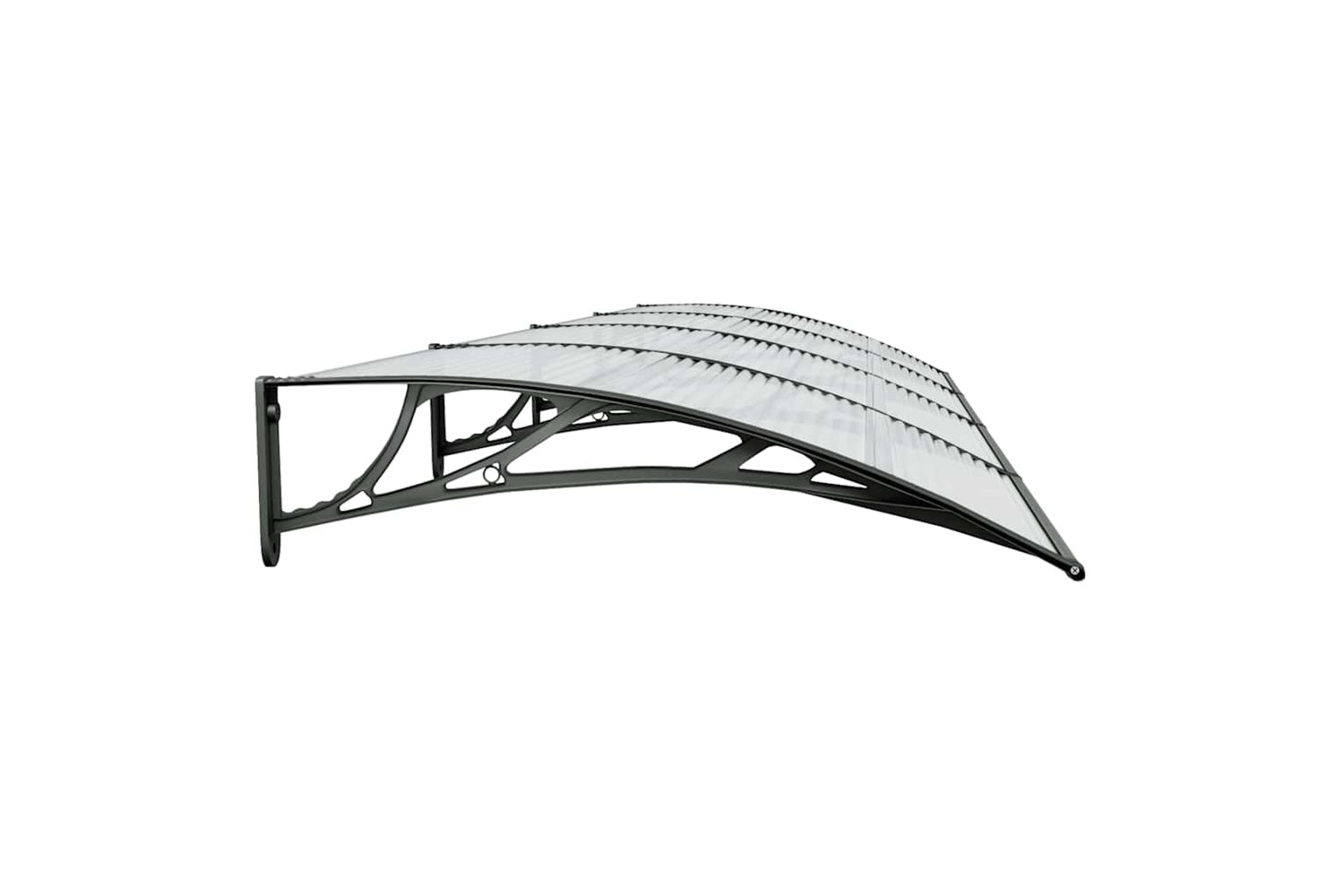 vidaXL Door Canopy Black 400x100cm Polycarbonate-4