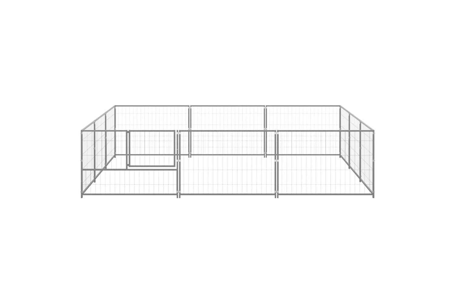 Vidaxl 3082135 Dog Kennel Silver 9 M2 Steel-4