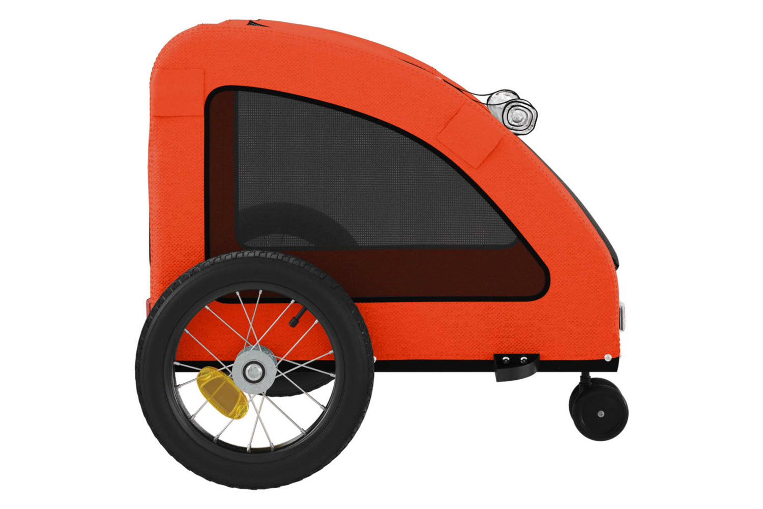Vidaxl 93970 Pet Bike Trailer Orange And Grey Oxford Fabric And Iron-6
