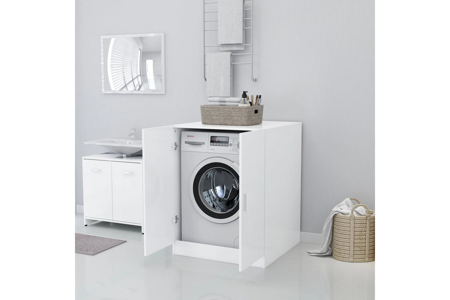Vidaxl 3082008 Washing Machine Cabinet White-7