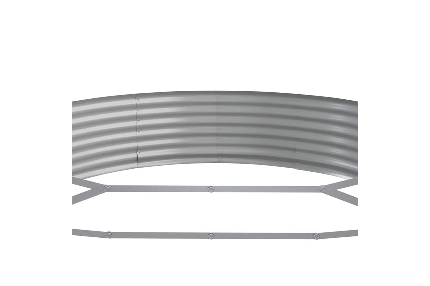 vidaXL 319037 Garden Raised Bed Powder-coated Steel 373x140x36cm Silver-4
