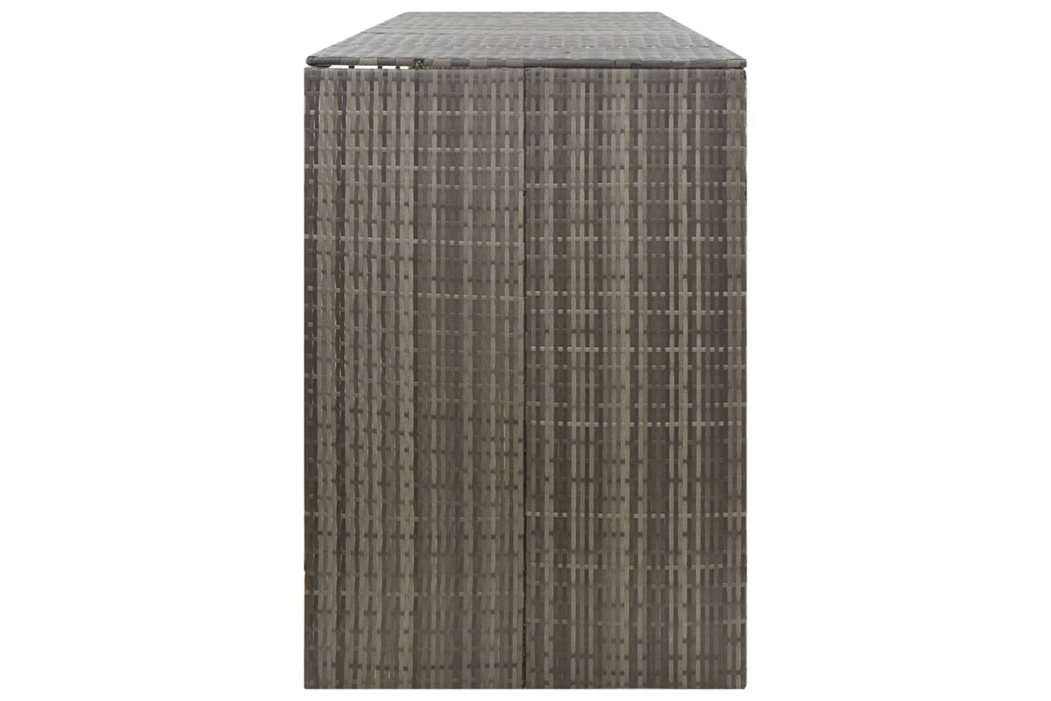 vidaXL 319867 Quadruple Wheelie Bin Shed Grey 274x80x117cm Poly Rattan-5