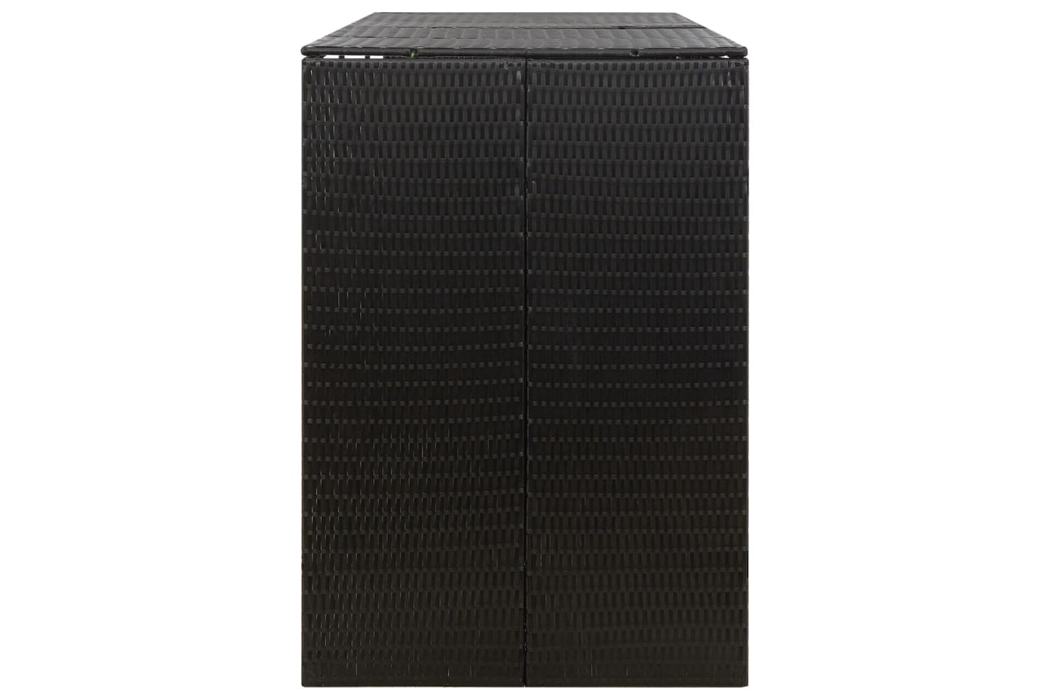 vidaXL 319862 Triple Wheelie Bin Shed Black 207x80x117cm Poly Rattan-5