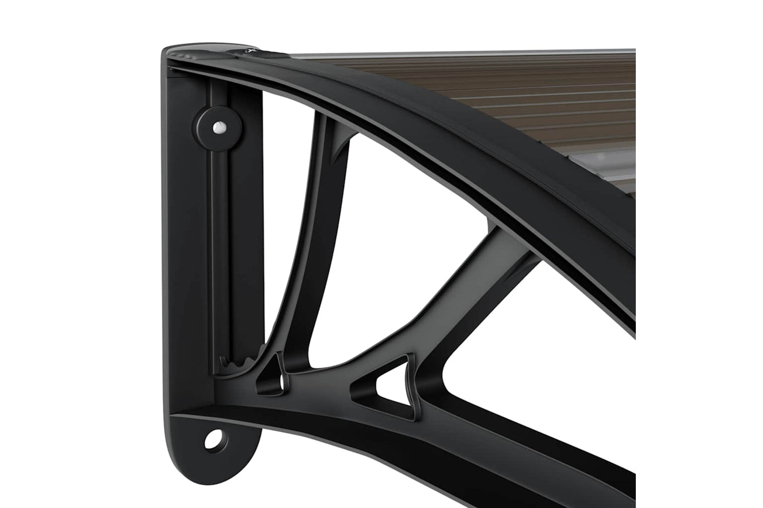 vidaXL 153584 Door Canopy Black 300x80cm Polycarbonate-5
