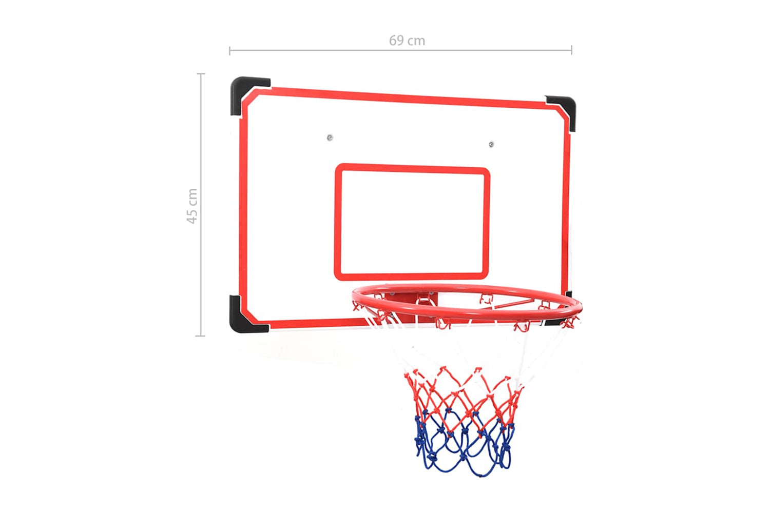 Vidaxl Five Piece Wall Mounted Basketball Backboard Set-9
