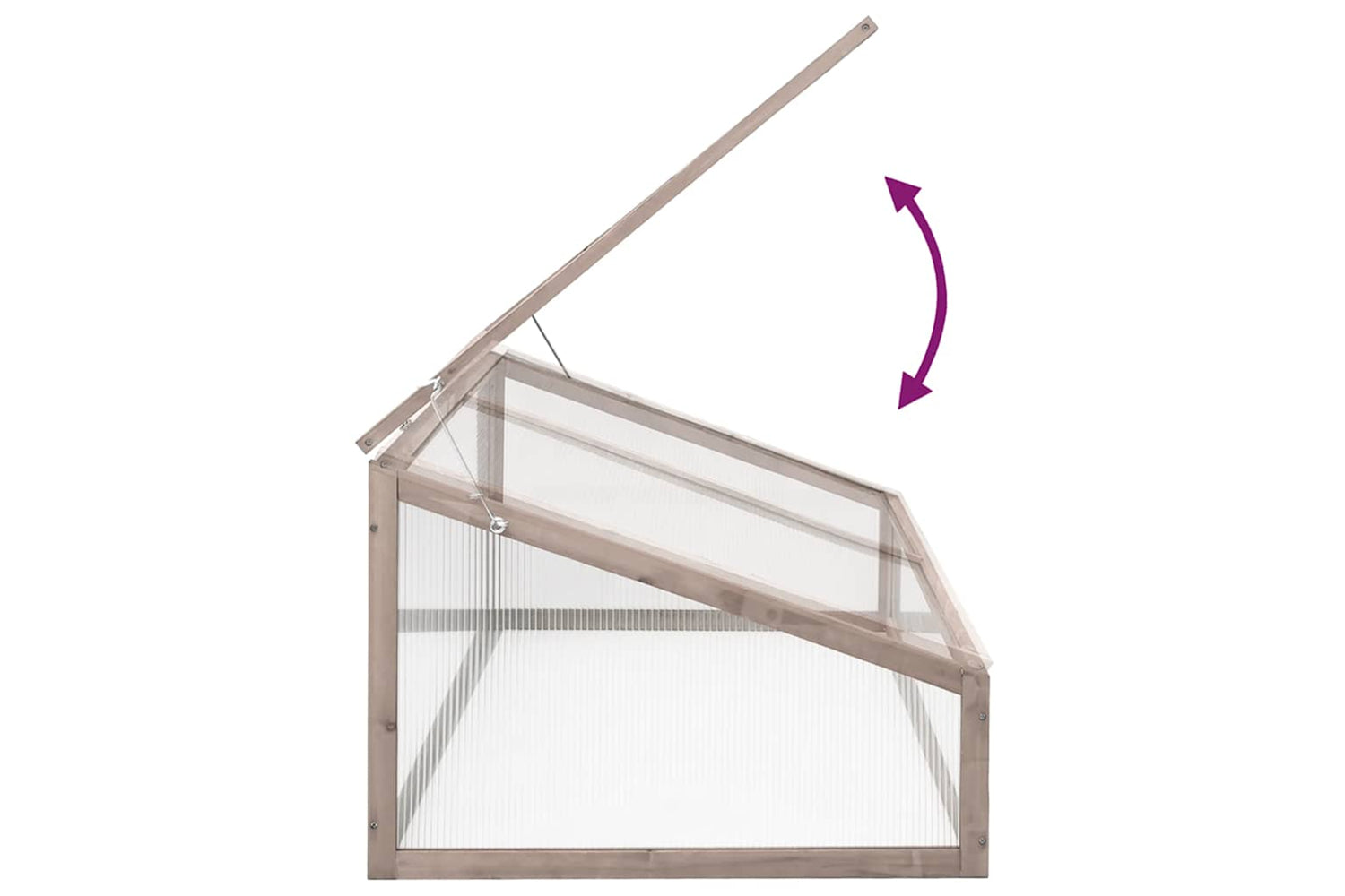 vidaXL 362647 Greenhouse Grey 110x58.5x39cm Fir Wood-4