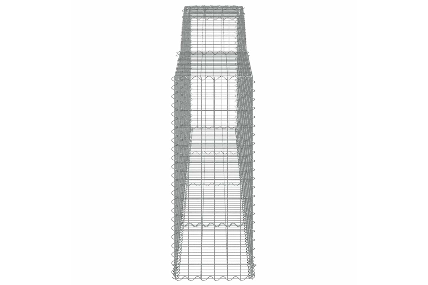 vidaXL 3147013 Arched Gabion Baskets 6 Pcs 400x50x120/140cm Galvanised Iron-4
