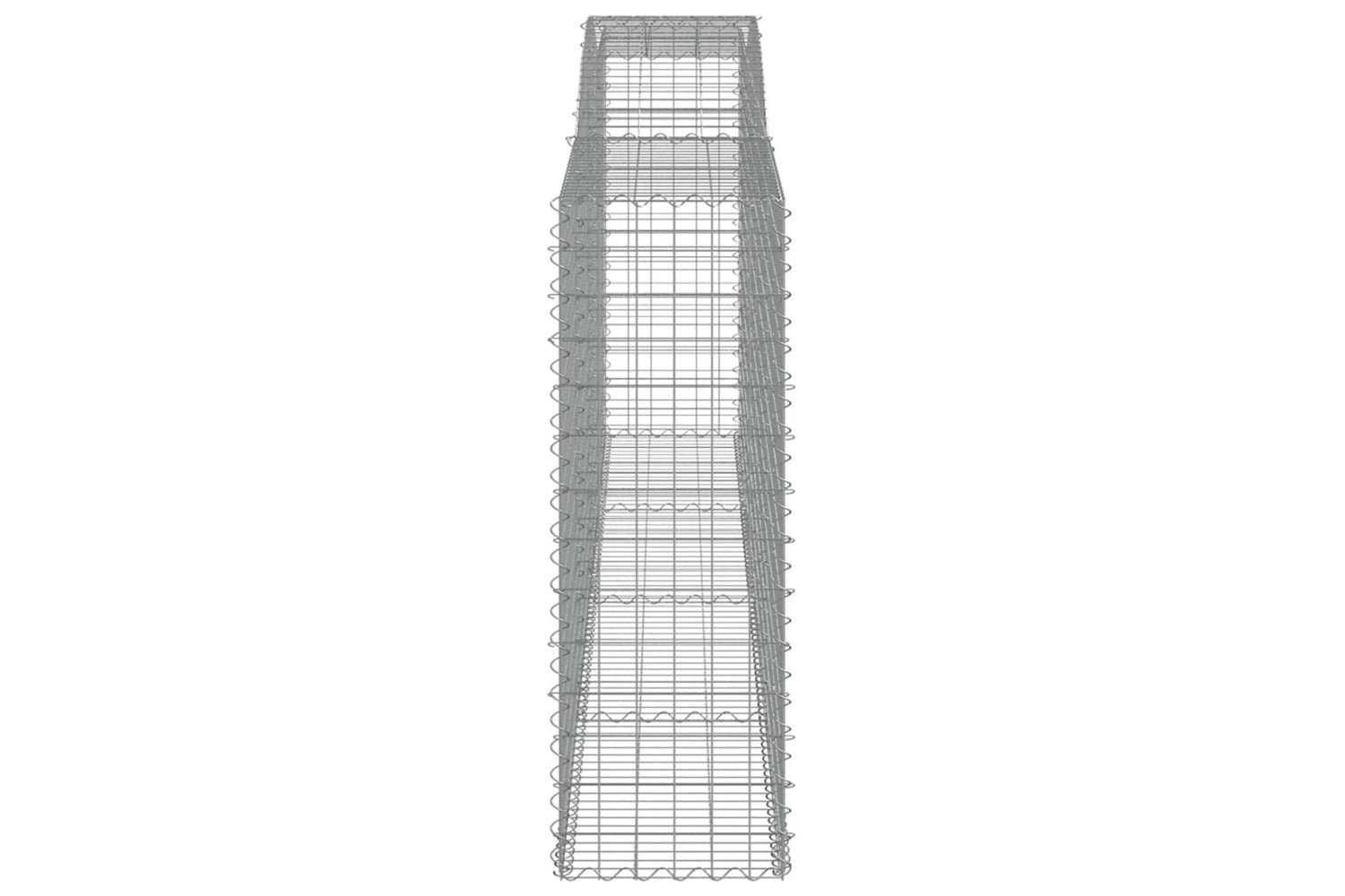 vidaXL 3147022 Arched Gabion Baskets 2 Pcs 400x50x140/160cm Galvanised Iron-4
