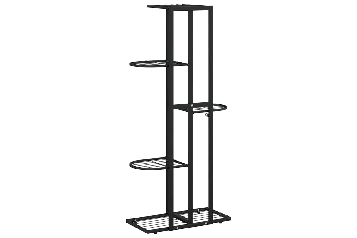 vidaXL 336110 5-floor Flower Stand 43x22x98cm Black Metal-6