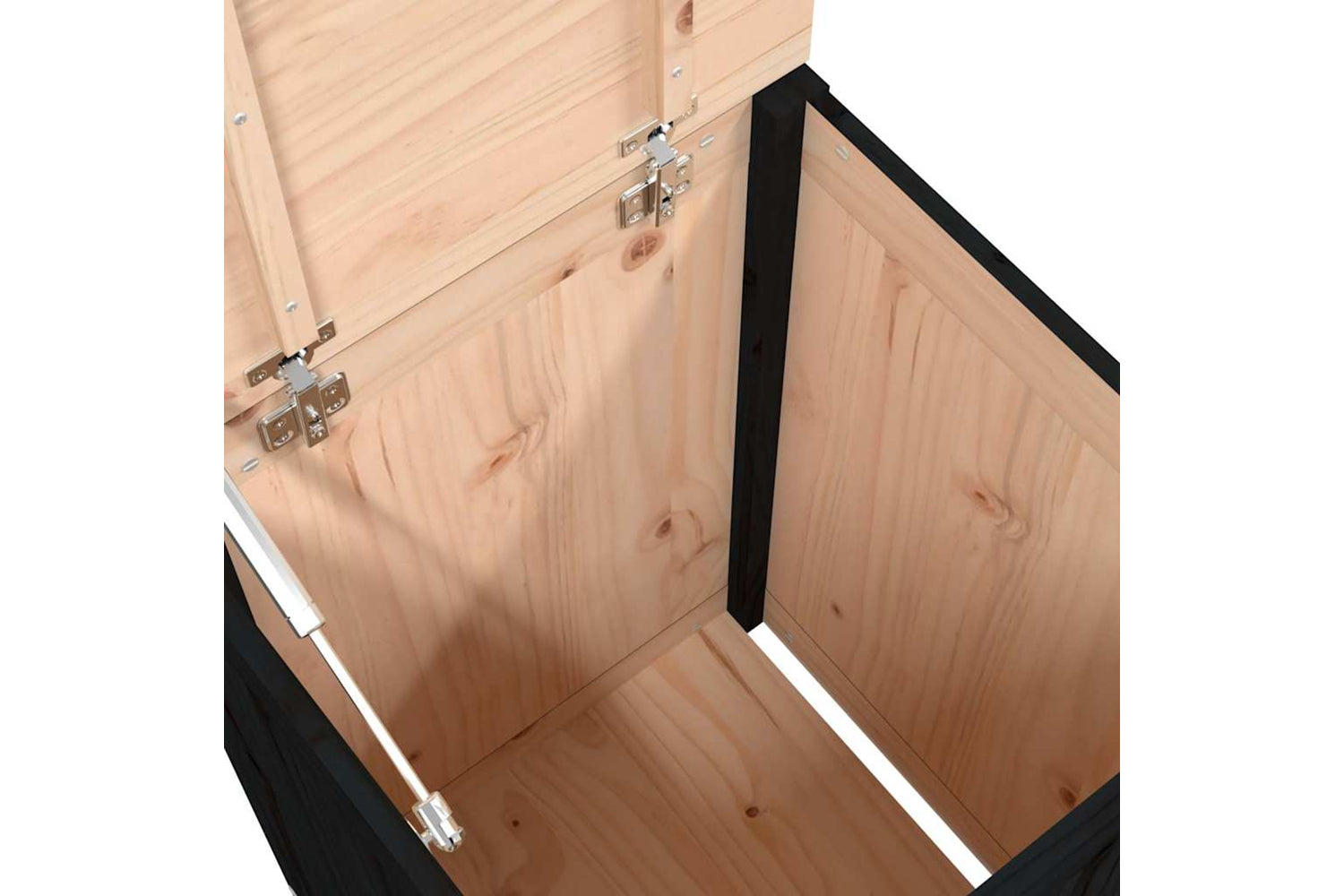 vidaXL 823568 Laundry Box Black 44x44x66cm Solid Wood Pine-7