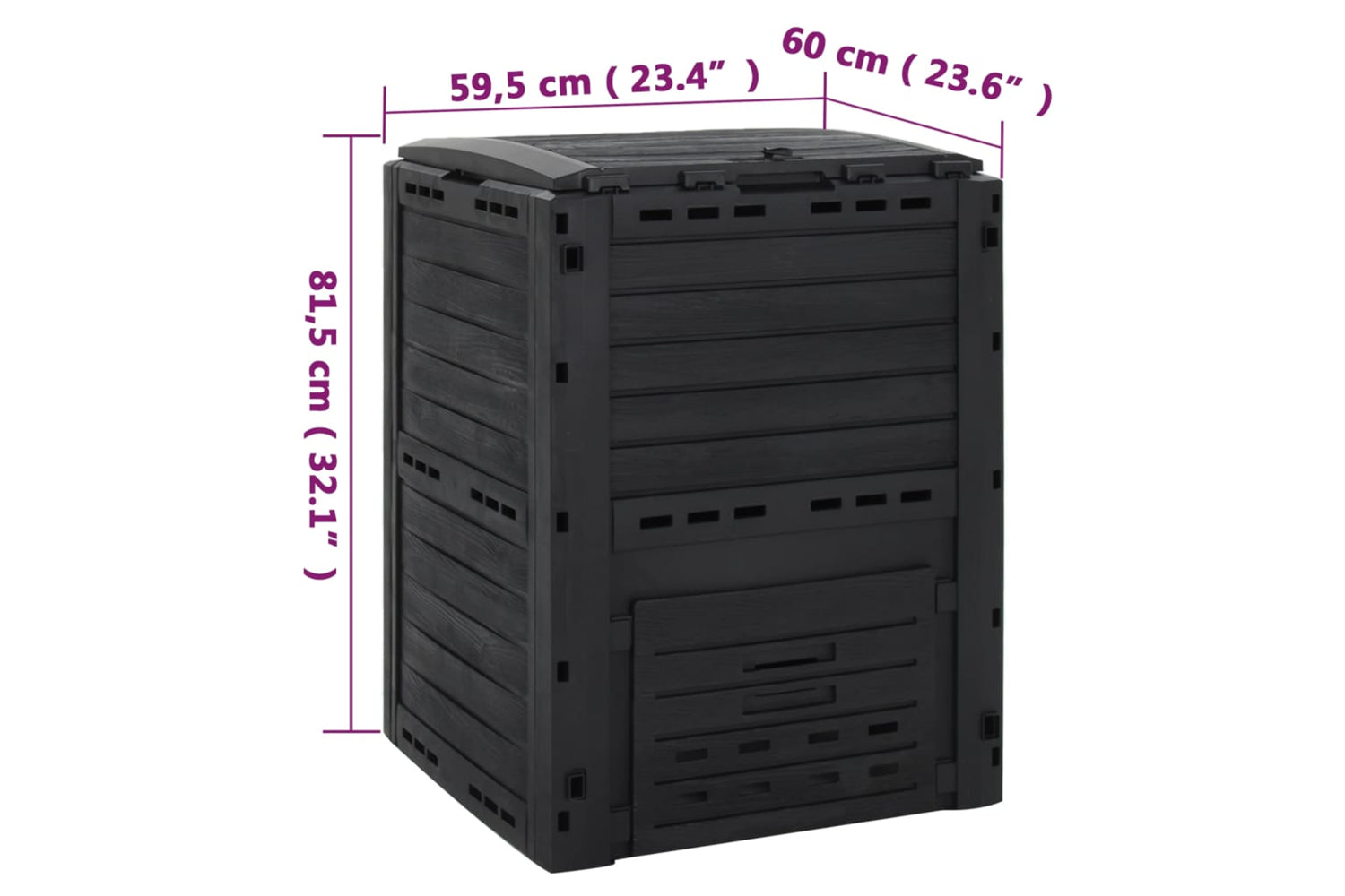 Vidaxl 152202 Garden Composter Black 280 L Polypropylene-8