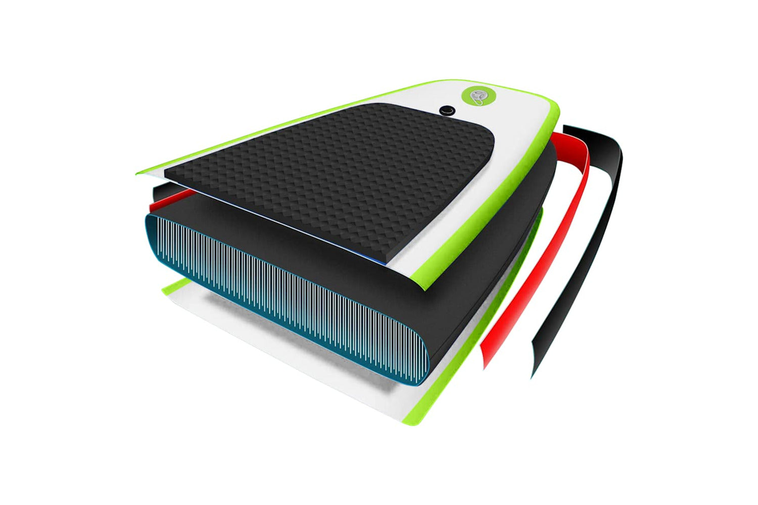 Vidaxl Inflatable Stand Up Paddle Board Set Green And White-8