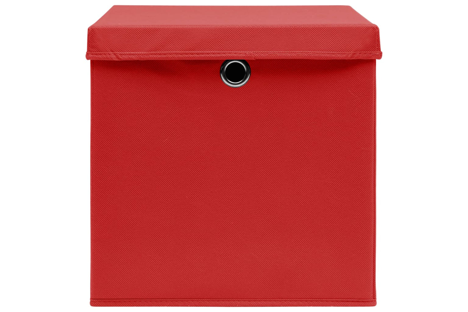 vidaXL 325222 Storage Boxes With Covers 10 Pcs 28x28x28cm Red-5