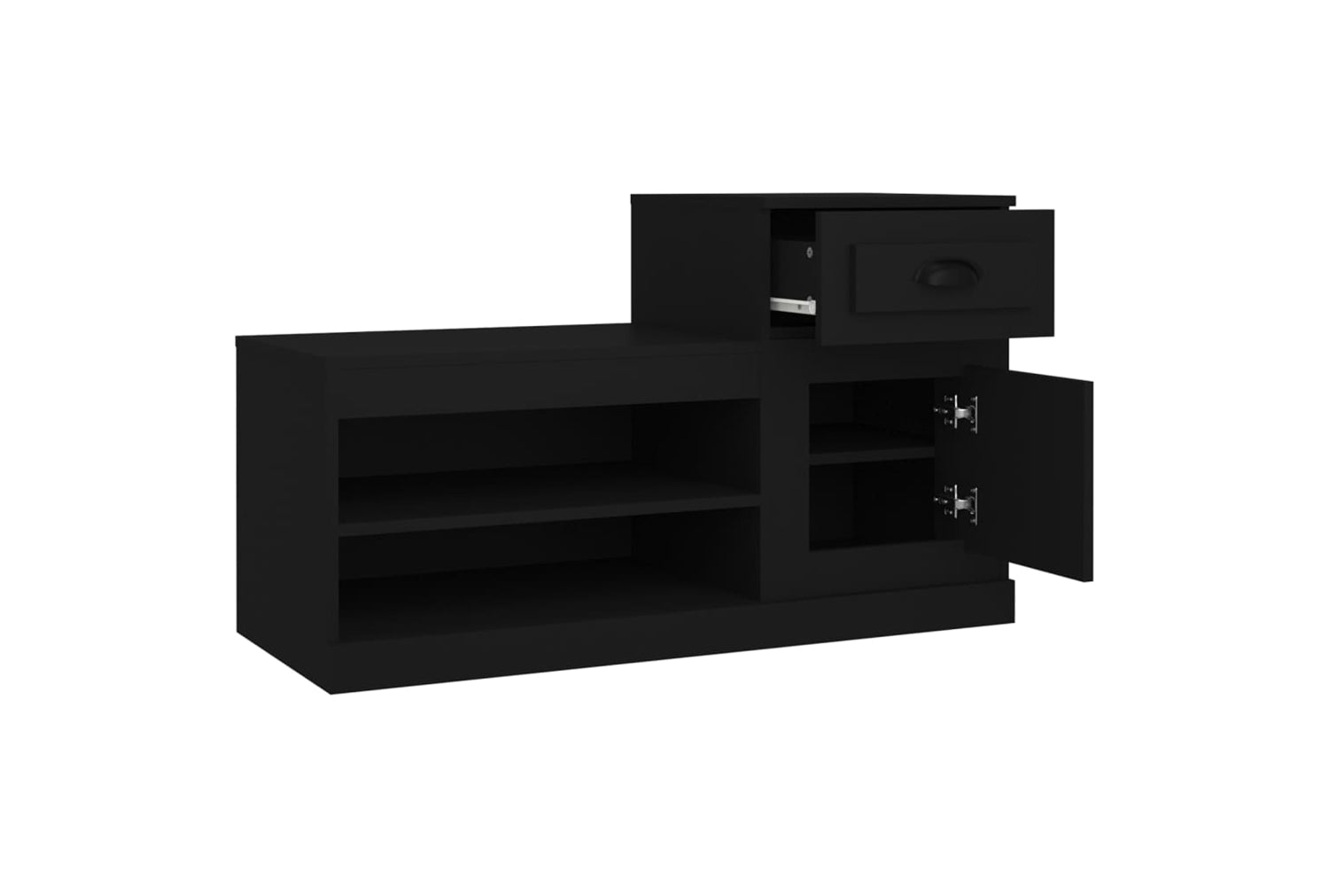 vidaXL 816417 Shoe Cabinet Black 100x42x60cm Engineered Wood-7