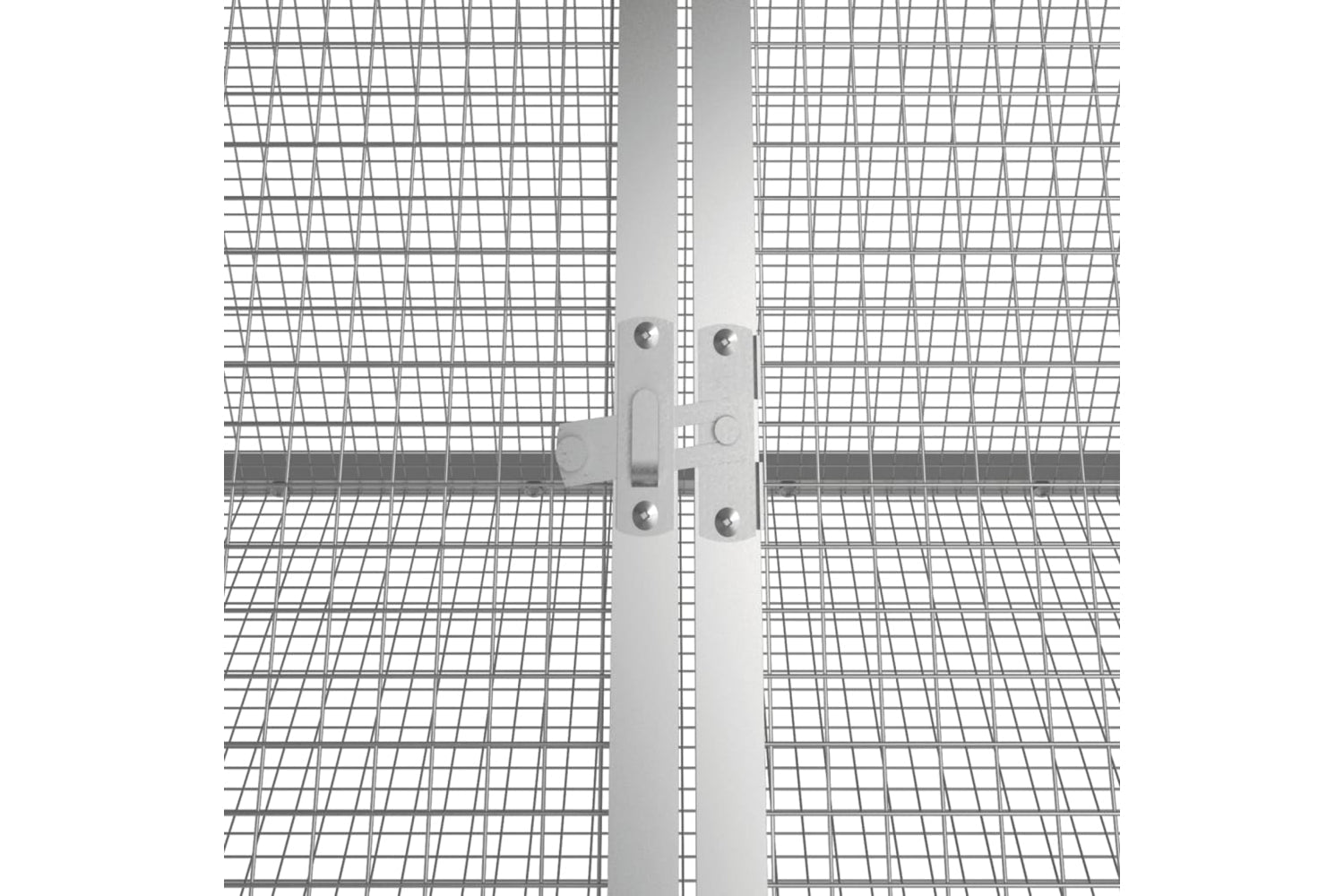vidaXL 3106448 Rabbit Cage Anthracite 504.5x80.5x71cm Galvanised Steel-5