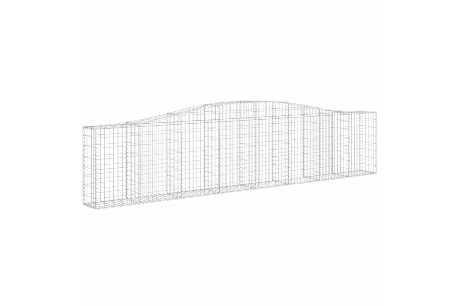 vidaXL 3145822 Arched Gabion Baskets 15 Pcs 400x30x80/100cm Galvanised Iron-2
