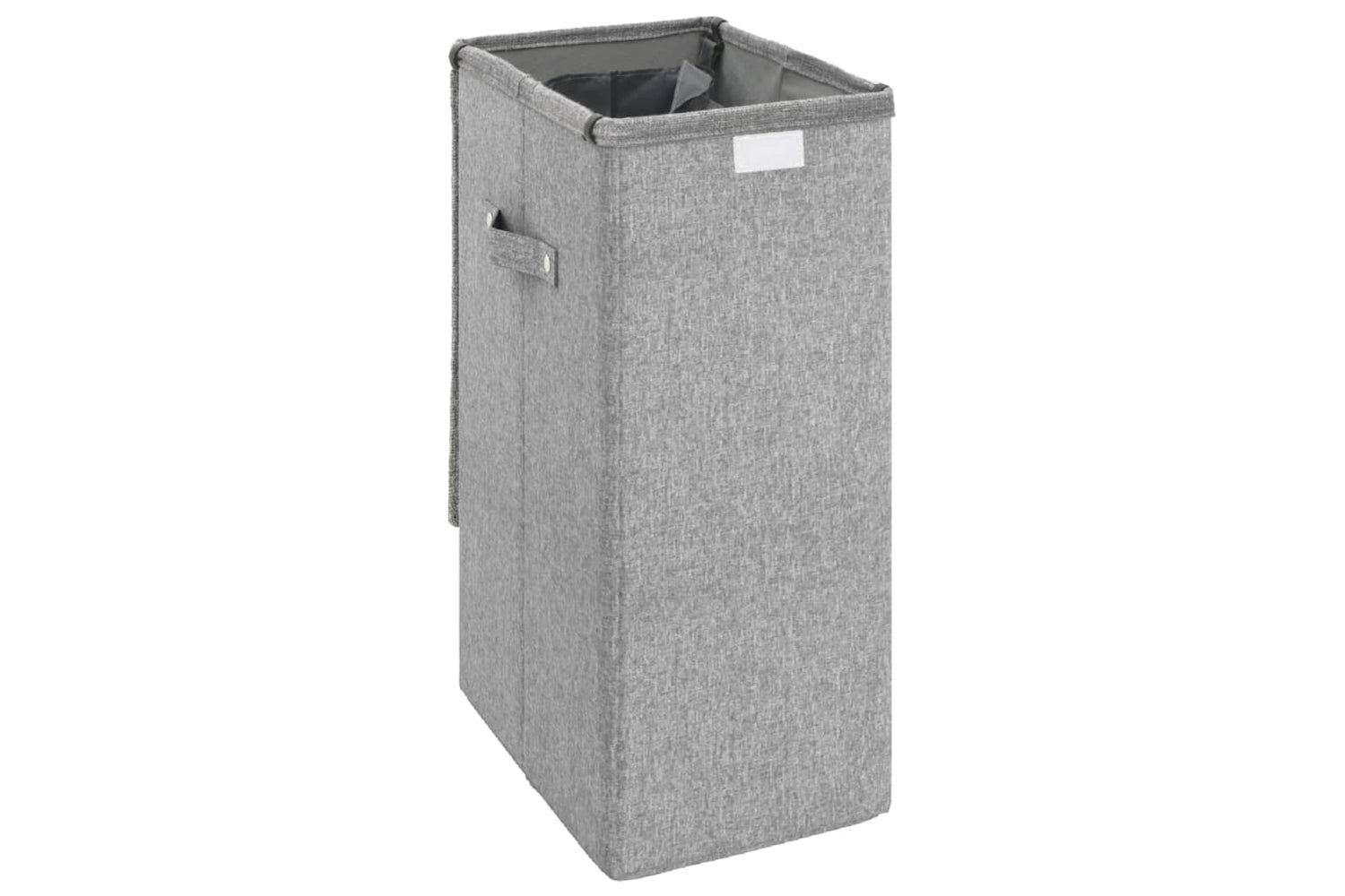 vidaXL 351039 Foldable Laundry Hamper Grey 26x34.5x59.5cm Faux Linen Fabric-5