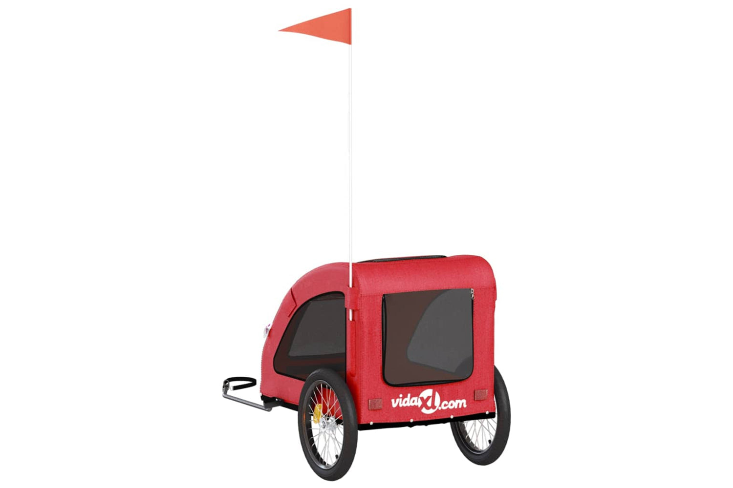 Vidaxl 93964 Pet Bike Trailer Red Oxford Fabric And Iron-7