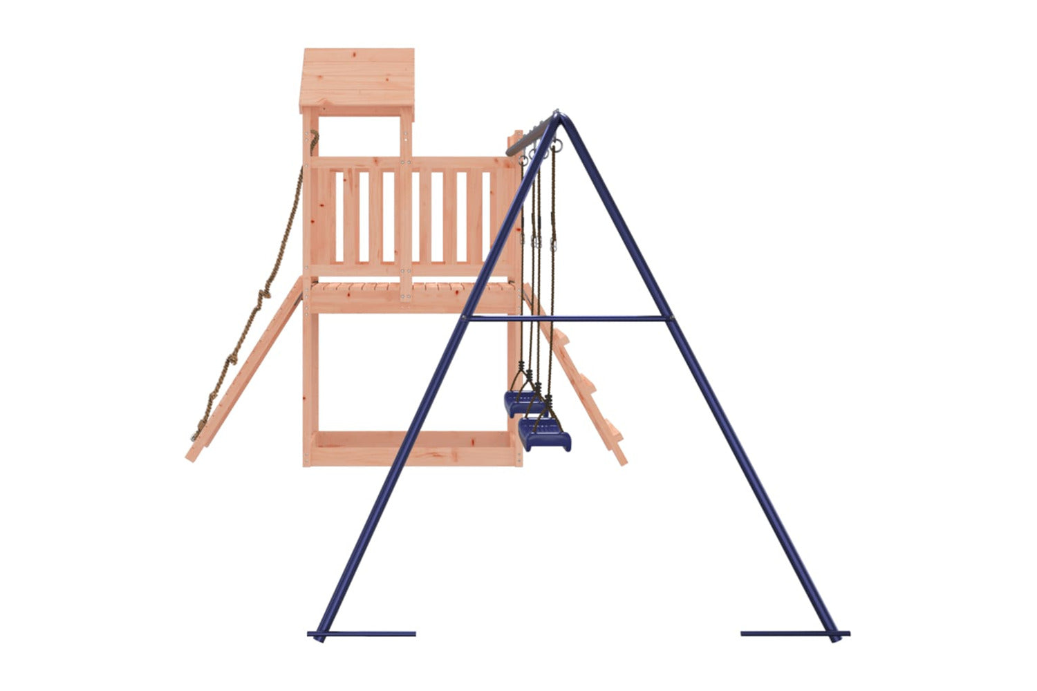 Vidaxl 3155874 Playhouse With Swings Climbing Wall Solid Wood Douglas-6