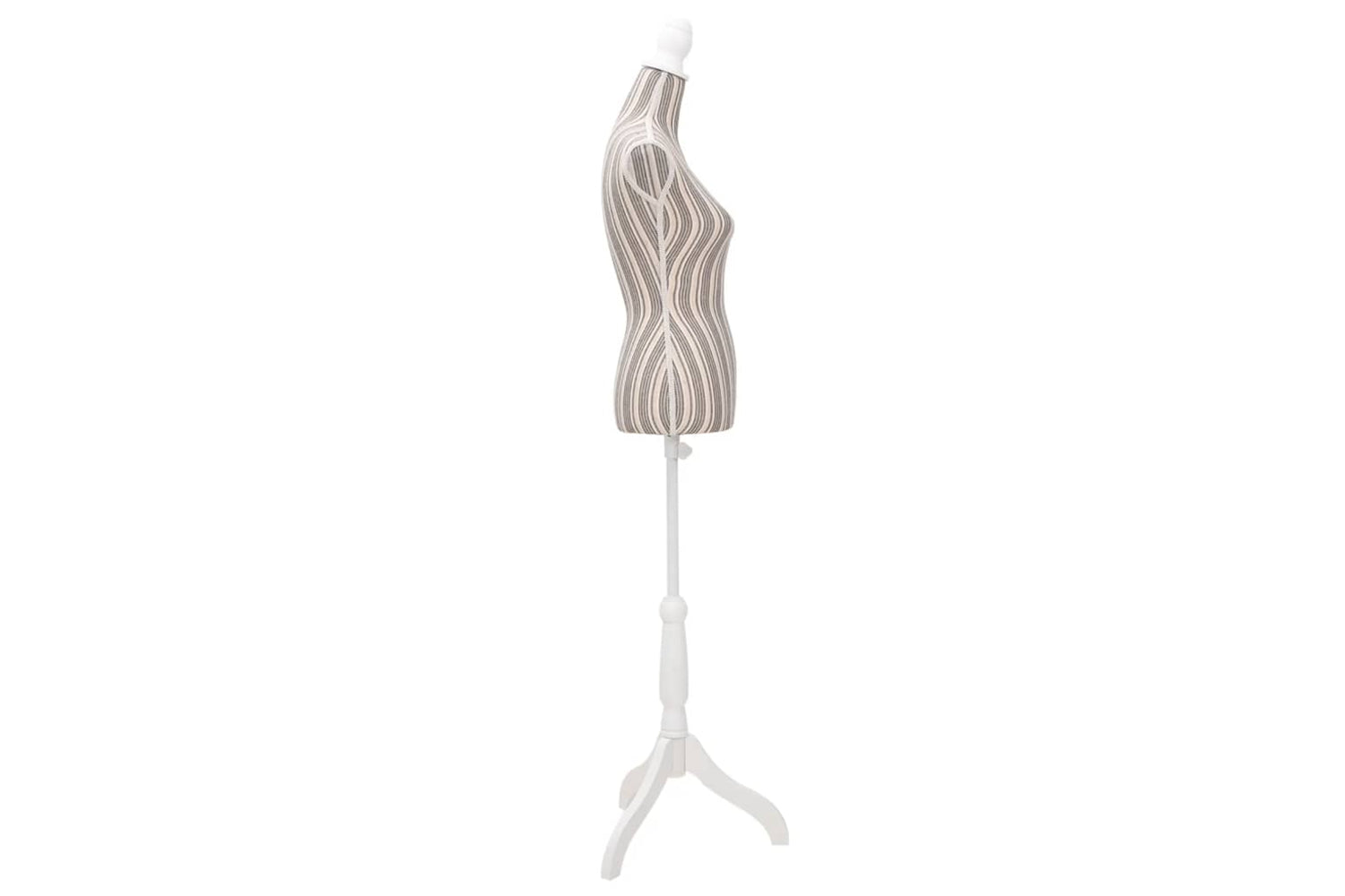 Vidaxl 30031 Ladies Bust Display Mannequin Linen With Stripes-3