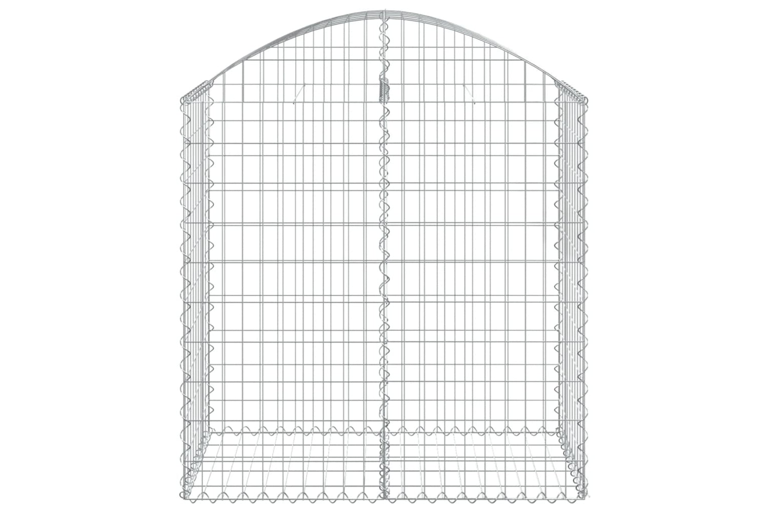 vidaXL 153435 Arched Gabion Basket 100x50x100/120cm Galvanised Iron-2