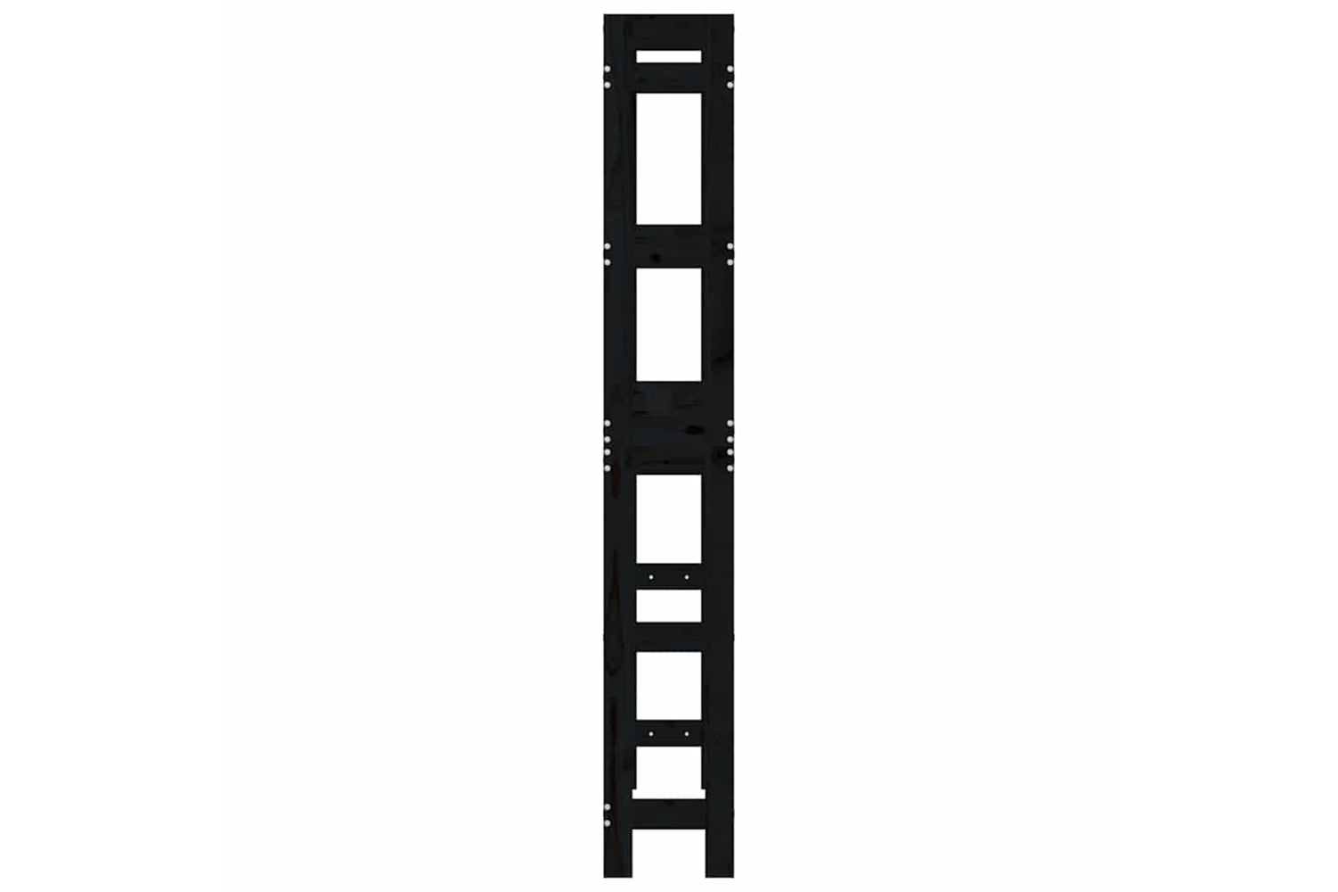 vidaXL 824662 Toilet Rack Black 63x26x171cm Solid Wood Pine-6