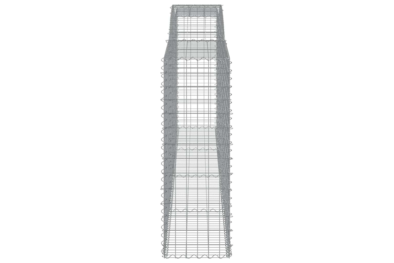 vidaXL 3147025 Arched Gabion Baskets 5 Pcs 400x50x140/160cm Galvanised Iron-4