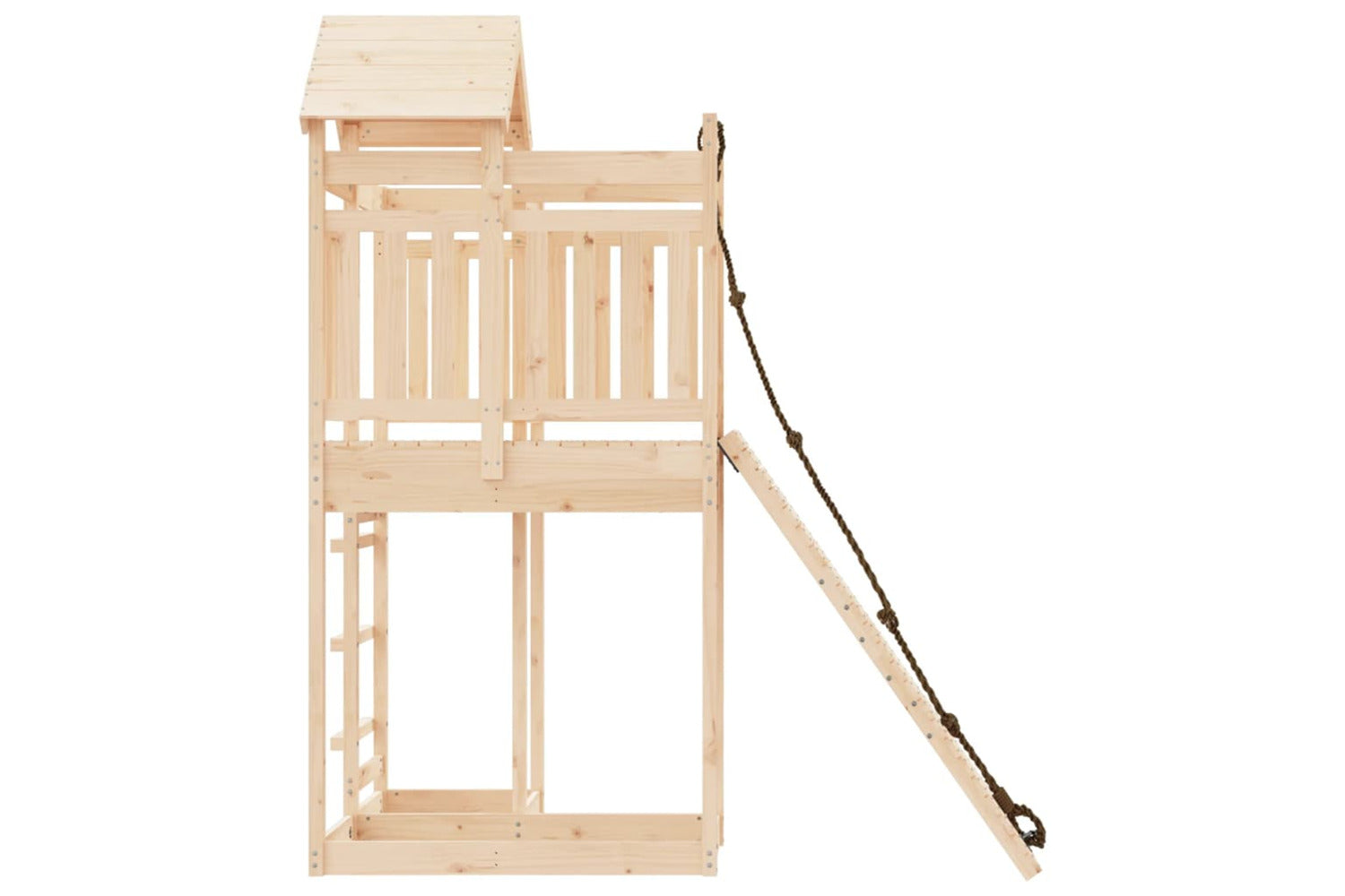 Vidaxl 3156874 Playhouse With Climbing Wall Solid Wood Pine-7