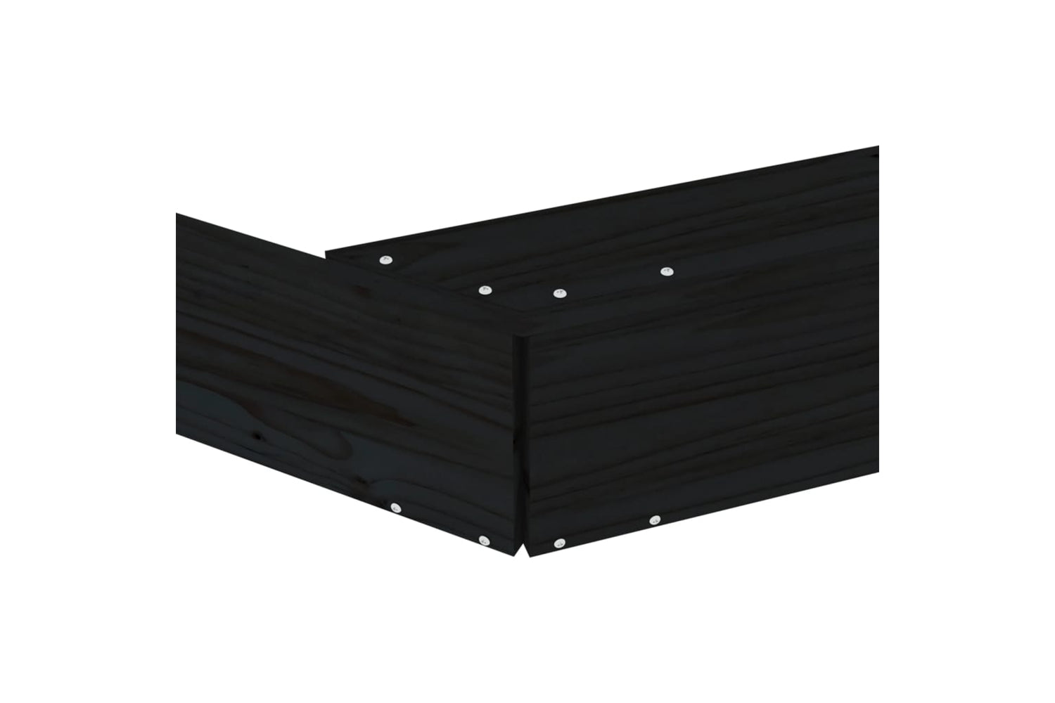vidaXL 825020 Sandbox With Seats Black Octagon Solid Wood Pine-6