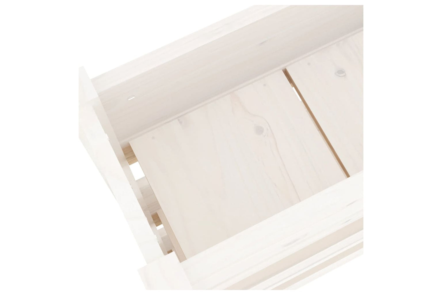 vidaXL 823935 Planter White 77x25x104.5cm Solid Wood Pine-6