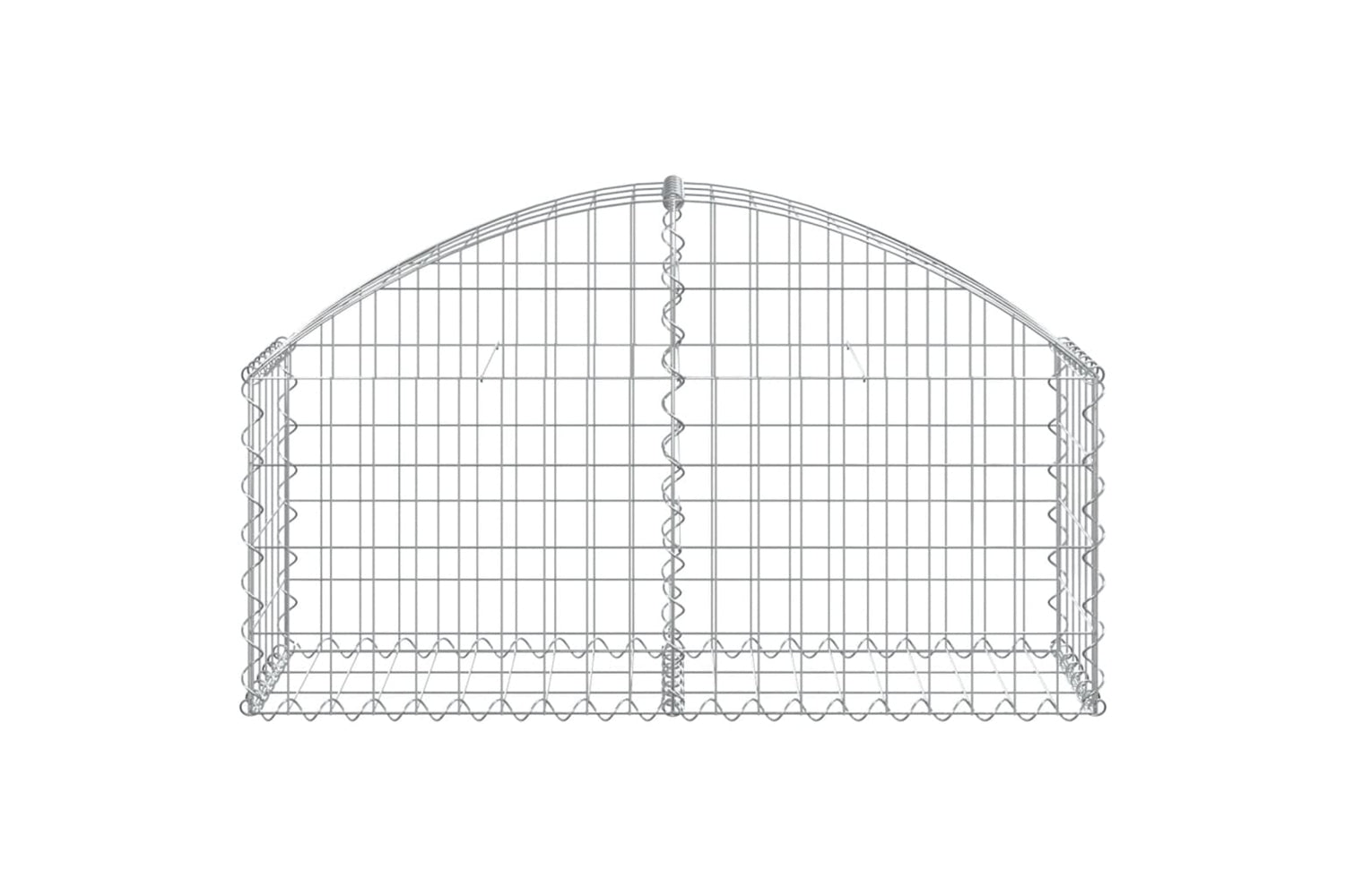 vidaXL 153422 Arched Gabion Basket 100x30x40/60cm Galvanised Iron-2