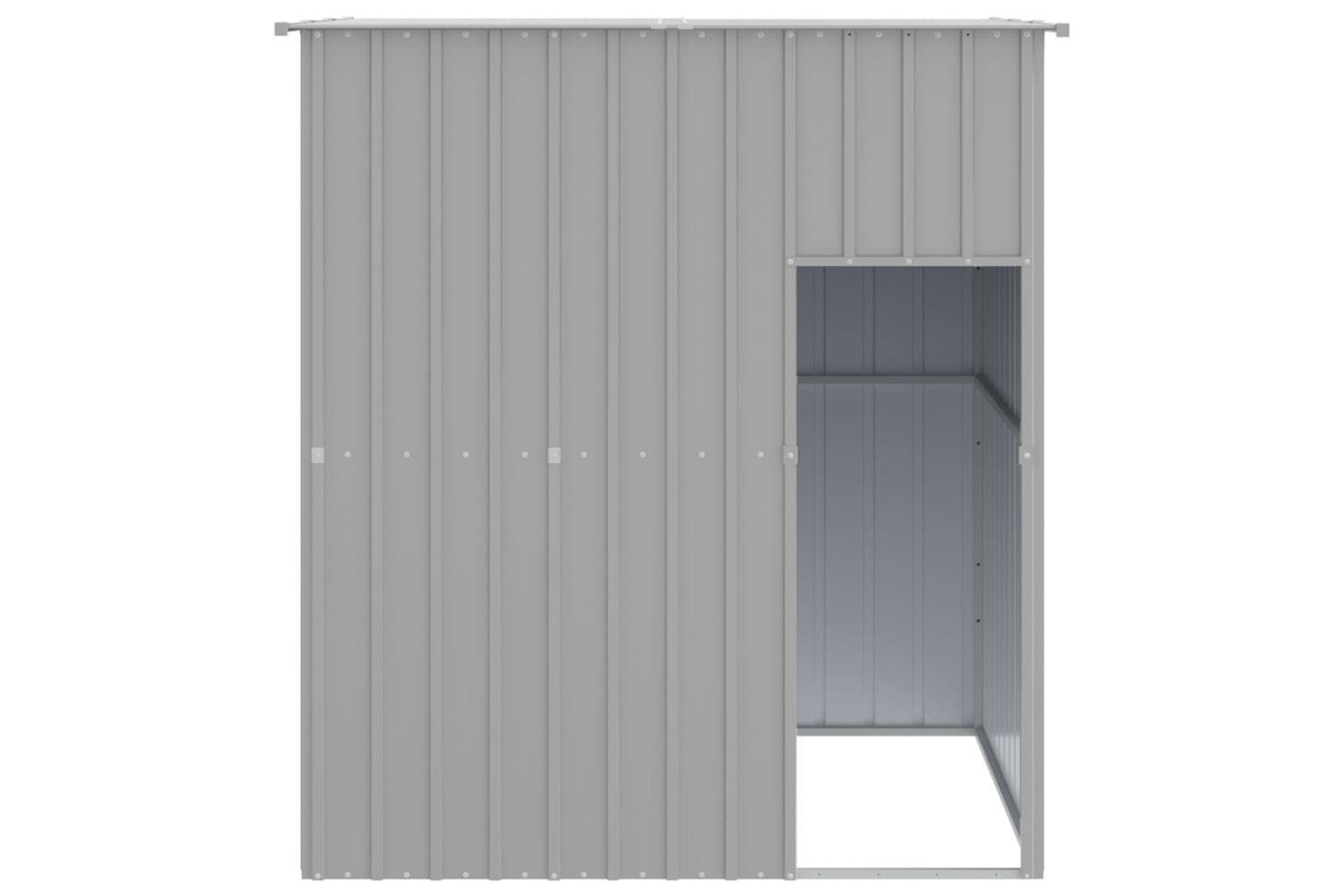 vidaXL 172364 Dog House With Roof Light Grey 165x153x181cm Galvanised Steel-2