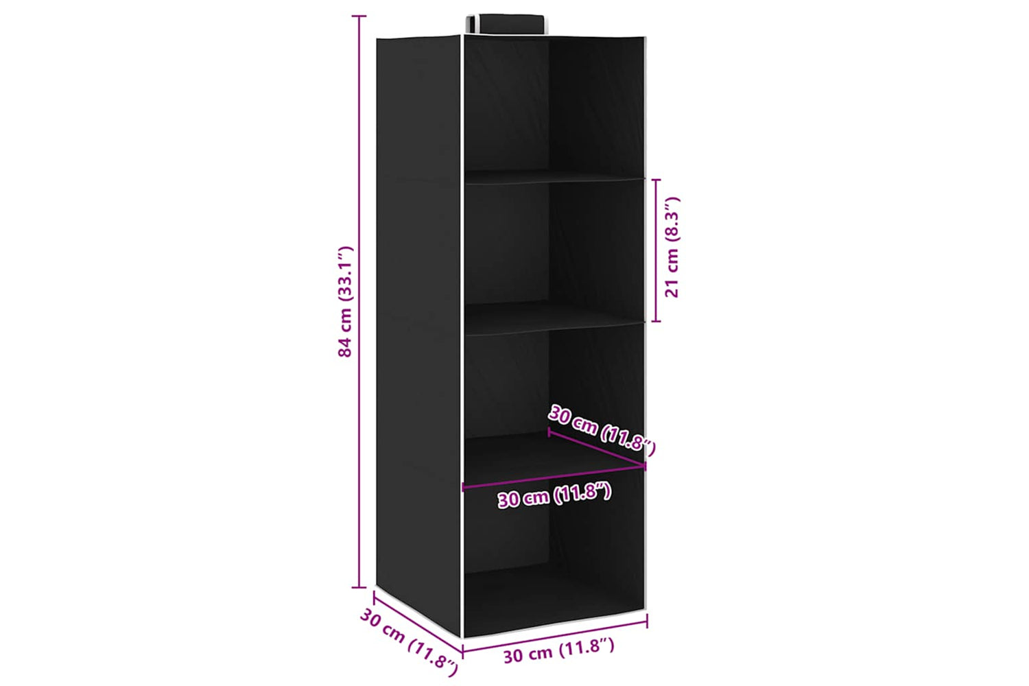 Vidaxl 288323 Hanging Closet Organisers 2 Pcs With 4 Shelves Fabric-9