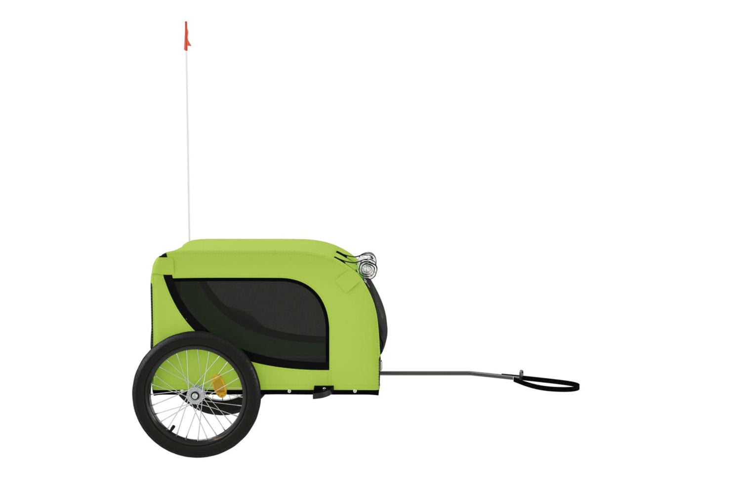 Vidaxl 94011 Pet Bike Trailer Green And Black Oxford Fabric And Iron-4